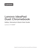 Lenovo IDEAPAD DUET CHROMEBOOK 10,1" 128 GBLAPTOP Snabbstartsguide