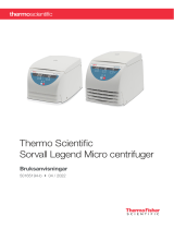 Thermo Fisher Scientific Sorvall Legend Micro Series Bruksanvisningar