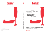 Bamix CORDLESS PLUS TRÅDLØS STAVMIKSER, SVART Bruksanvisning