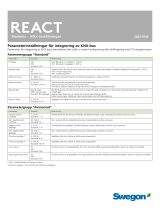 Swegon REACT V SKNX Bruksanvisning