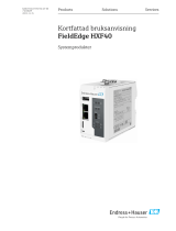 Endres+Hauser KA FieldEdge HXF40 Short Instruction